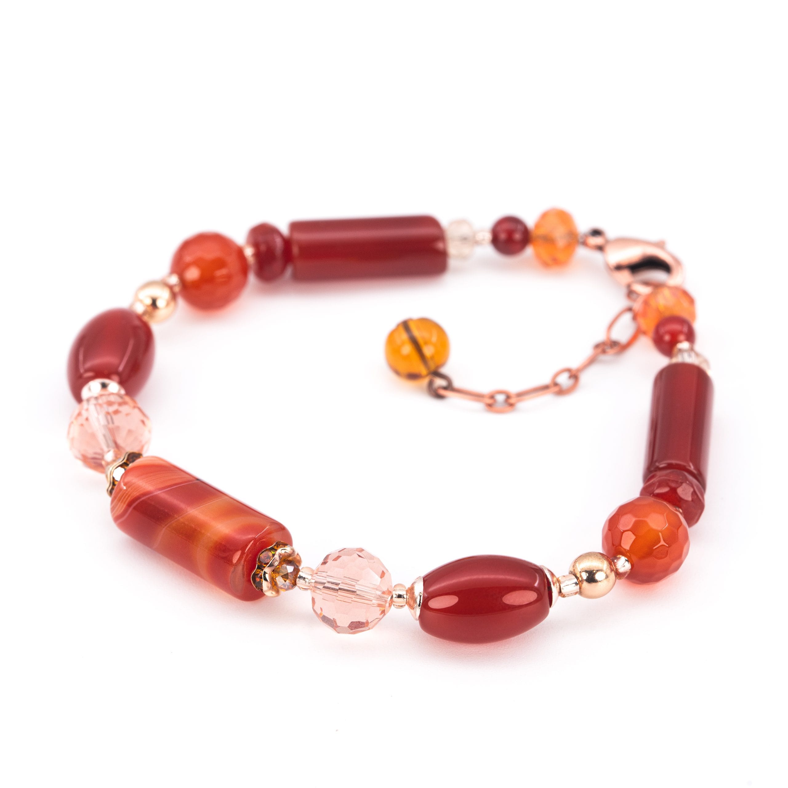 Браслет «Виски» из агата и сердолика